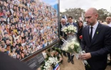 Le ministre français des Affaires étrangères Jean-Noël Barrot à la cérémonie d'hommage aux victimes du Hamas près de Réïm en Israël, le 7 octobre 2024