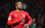 L'attaquant de Nîmes Rachid Alioui buteur lors du match nul 1-1 à domicile face à Saint-Etienne le 26 octobre 2018