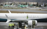 Un Boeing 737 MAX 9 sur le tarmac de la Boeing Renton Factory, à Renton dans l'Etat de Washington le 12 mars 2019