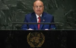 Le président yéménite Abd Rabbo Mansour Hadi s'adresse à l'Assemblée générale des Nations unies à New York le 26 september 2018