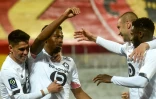 Les Lillois ont surclassé le RC Lens grâce notamment à un doublé de Burak Yilmaz et un but de Jonathan David (2e à gauche) à Bollaert, le 7 mai 2021