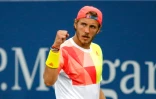Le Français Lucas Pouille face à l'Espagnol Roberto Bautista au 3e tour de l'US Open, le 2 septembre 2016