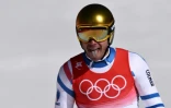 Johan Clarey après le premier entraînement de descente, le 3 février 2022 aux Jeux olympiques de Pékin