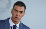 Le Premier ministre espagnol Pedro Sanchez lors d'une conférence de presse à Madrid le 6 octobre 2026