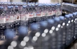 Photo d'archives de l'usine d'embouteillage d'Evian à Publier, en Haute-Savoie, le 16 décembre 2025