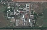 Image satellite diffusée par Maxar Technologies le 30 juillet 2022 montrant la prison d'Olenivka, contrôlée par les forces russes et bombardée le 29 juillet 2023, dans la région de Donetsk, en Ukraine