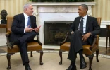 Le président américain Barack Obama reçoit le Premier ministre israélien Benjamin Netanyahu, le 1er octobre 2014 à la Maison Blanche, à Washington