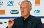 Le sélectionneur des Bleus Didier Deschamps devant la presse après l'annonce des jouers retenus pour les éliminatoires de l'Euro, le 3 octobre 2019.