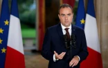 Le Premier ministre Sébastien Lecornu lors d'une allocation concernant la situation dans les lycées, le prix des carburants, la crise agricole et la situation financière de la France, le 7 octobre 2026 à l'hôtel de Matignon, à Paris