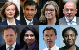 Montage réalisé par l'AFP des huits candidats à la succession de Boris Johnson