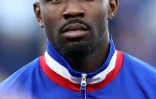 L'attaquant de l'équipe de France de football Markus Thuram, premier joueur des Bleus à prendre clairement position contre le Rassemblement national avant les législatives des 30 juin et 7 juillet, lors du match de préparation à l'Euro face au Luxembourg, le 15 juin 2024 à Longeville-lès-Metz