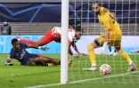 L'attaquant français de Leipzig, Christopher Nkunku, ouvre le score à domicile face au Paris Saint-Germain, lors de la 4e journée de la Ligue des Champions, le 3 novembre 2021