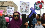Manifestation à l'occasion de la Journée internationale des droits des femmes, le 8 mars 2020 à Ciudad Juarez, au Mexique