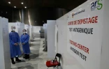 Cellule de dépistage du Covid-19 à l'aéroport de Roissy, le 5 février 2021