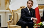 Le président Emmanuel Macron lors de son entretien avec l'émir du Koweït Mechaal al-Ahmad Al-Sabah, le 19 octobre 2026, au Palais de Bayan à Koweït