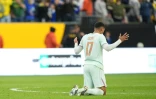 Maxence Lacroix avec les Bleus lors du match de préparation au Mondial contre le Brésil, le 26 mars 2026 à Foxborough (Etats-Unis)