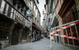 Dans les rues du Mont-Saint-Michel, le 12 mai 2020