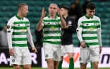 Les joueurs du Celtic, ici à l'issue d'un match de Ligue Europa, le 28 novembre 2019 à Glasgow, sont désignés champions d'Ecosse de la saison
