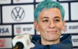 L'Américaine Megan Rapinoe lors d'une conférence de presse, le 27 juin 2023 à Carson, en Californie