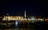 La Place de la Concorde à Paris pendant le couvre-feu le 20 mars 2021