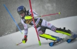 Le Français Clément Noël, lors du slalom de Coupe du monde, le 14 mars 2021 à Kranjska Gora (Slovénie