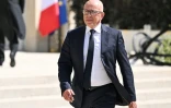 Eric Ciotti quitte l'Elysée après une rencontre avec le président Emmanuel Macron, le 26 août 2024 à Paris