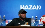 L'attaquant belge Romelu Lukaku lors de la conférence de presse de veille de match contre la Brésil, à Kazan, le 5 juillet 2018