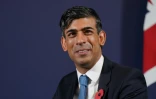 Le Premier ministre britannique Rishi Sunak assiste à une réunion à Bletchley Park (centre de l'Angleterre), le 2 novembre 2023