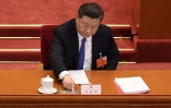 Le président chinois Xi Jinping lors de la session finale de l'Asemblée nationale populaire, le 28 mai 2020 à Pékin