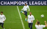 Le joueur Kilian Mbappé lors d'un entraînement avant le match du PSG contre le Galatasaray, à Istanbul, le 30 septembre 2019
