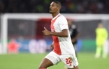 Sébastien Haller auteur d'un but pour l'Ajax, lors de la réception de Besiktas Istanbul à Amsterdam, le 28 septembre 2021 