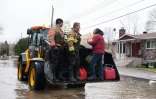 Inondations dans le quartier Pierrefonds de Montréal le 8 mai 2017