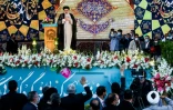 Le président élu de l'Iran, Ebrahim Raïssi, prononce un discours au sanctuaire de l'Imam Reza dans la ville de Mashhad, dans le nord-est de l'Iran, le 22 juin 2021
