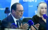François Hollande lors de son intervention sur la radio Europe 1 le 17 mai 2016 à Paris