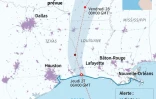 Localisation et trajectoire de l'ouragan Laura