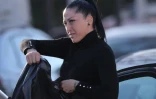 La footballeuse espagnole Jenni Hermoso arrive au tribunal de San Fernando de Henares, près de Madrid, le 3 février 2025