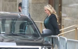 Stormy Daniels à la sortie du tribunal de Manhattan à New York, le 9 mai 2024