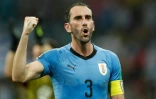 Le défenseur central et capitaine de l'Uruguay Diego Godin contre le Portugal, le 30 juin à Sotchi
