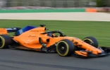 L'Espagnol Fernando Alonso (McLaren) lors du GP d'Australie, le 25 mars 2018 Ă Melbourne
