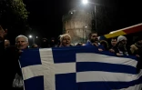 Des manifestants à Athènes, le 24 janvier 2019, contre l'accord sur le nom de "Macédoine du Nord" donné à un pays voisin.
