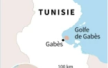 Localisation du Golfe de Gabès en Tunisie, où un pétrolier a fait naufrage samedi