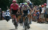 Le Français Jorgan Jegat emmène l'échappée lors de la 20e étape du Tour de France entre Nantua et Pontarlier, le 26 juillet 2025