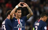 L'Argentin Angel Di Maria vient de marquer le 3e but du PSG contre Nîmes le 11 août 2019 au Parc des Princes
