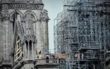 Des ouvriers travaillent à la rénovation de Notre-Dame le 20 mai 2019