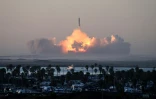 La fusée Starship décolle de la base de SpaceX à Boca Chica au Texas pour son deuxième vol test, le 18 novembre 2023