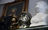 Bustes de Mussolini dans un magasin de souvenirs à Predappio (Italie), la ville natale du Duce.