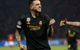 La rage de Joselu, auteur d'un doublé pour le Real Madrid sur la pelouse de l'Union Berlin, le 12 décembre 2023