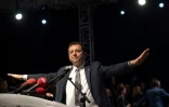 Ekrem Imamoglu, le maire d'Istanbul déchu de son mandat s'exprime devant ses partisans après l'annulation de sa victoire aux municipales, le 6 mai 2019 à Istanbul