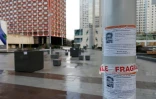 Appel à témoins après l'agression de Yuriy affiché sur la dalle de Beaugrenelle, le 28 janvier 2021