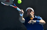 Le Français Jérémy Chardy lors de l'Open d'Australie, le 16 janvier 2018 à Melbourne